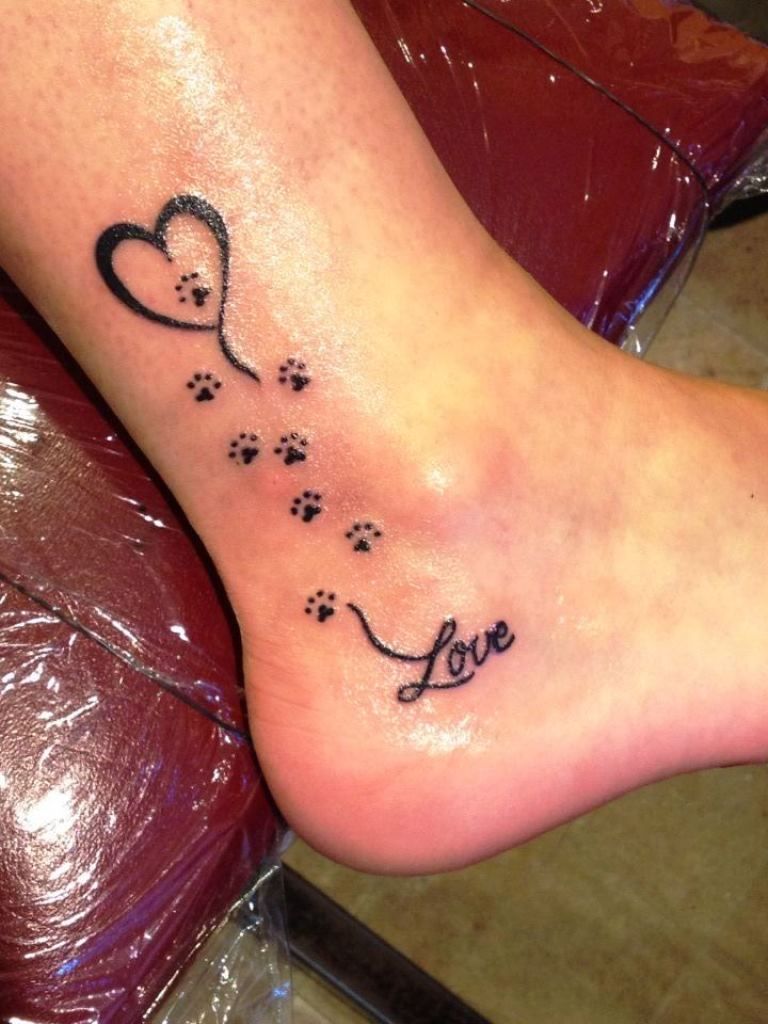 50+ Dog Tattoo Ideas Dog tattoos, Memorial tattoos, Paw tattoo