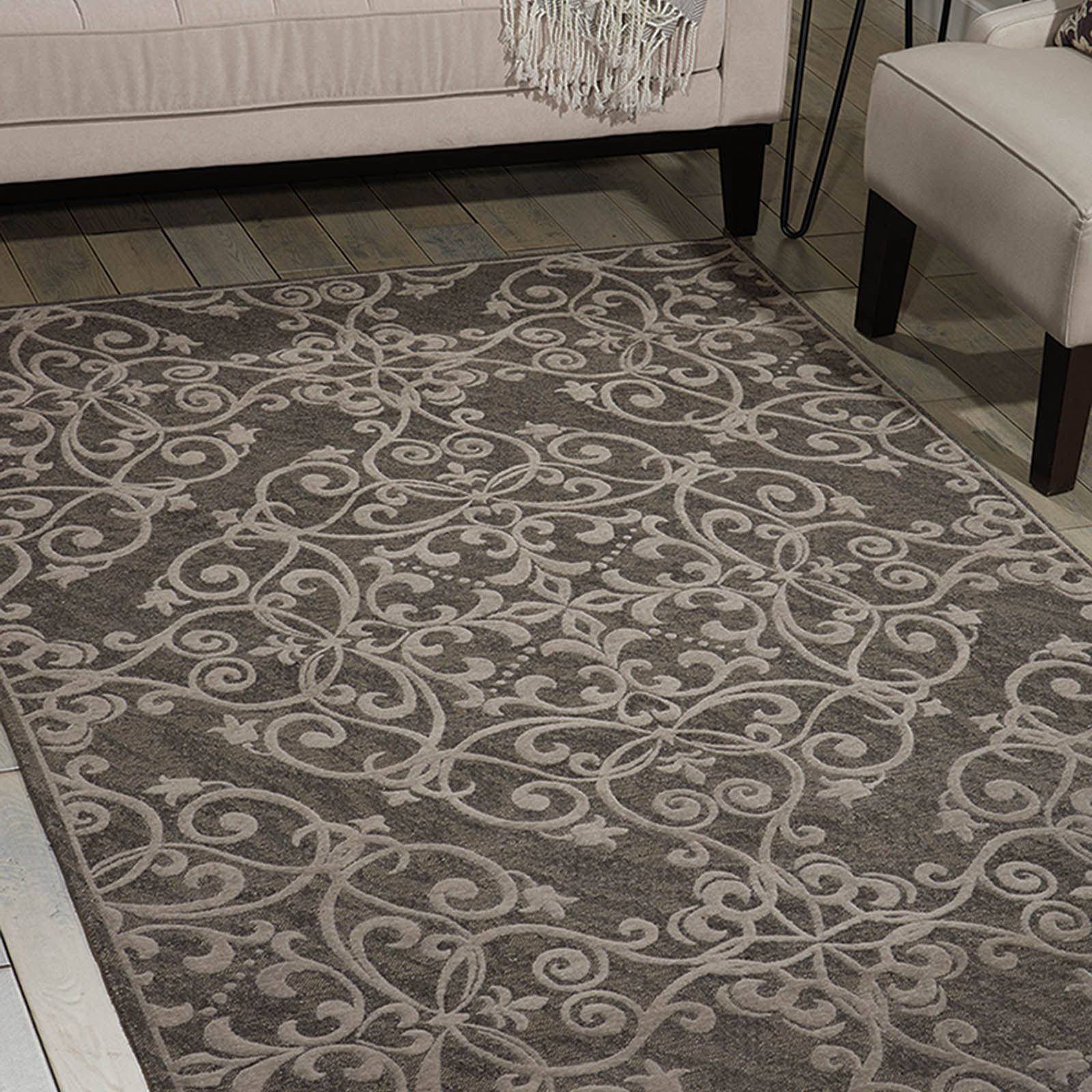 Damask Rugs Das01 In Grey By Nourison Pinterest Damask Rugs Das01 In Grey By Nourison