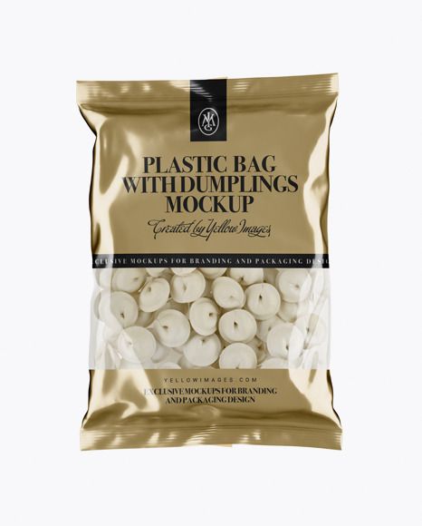 Download Clear Plastic Bag With Dumplings & Metallic... | Free psd ...