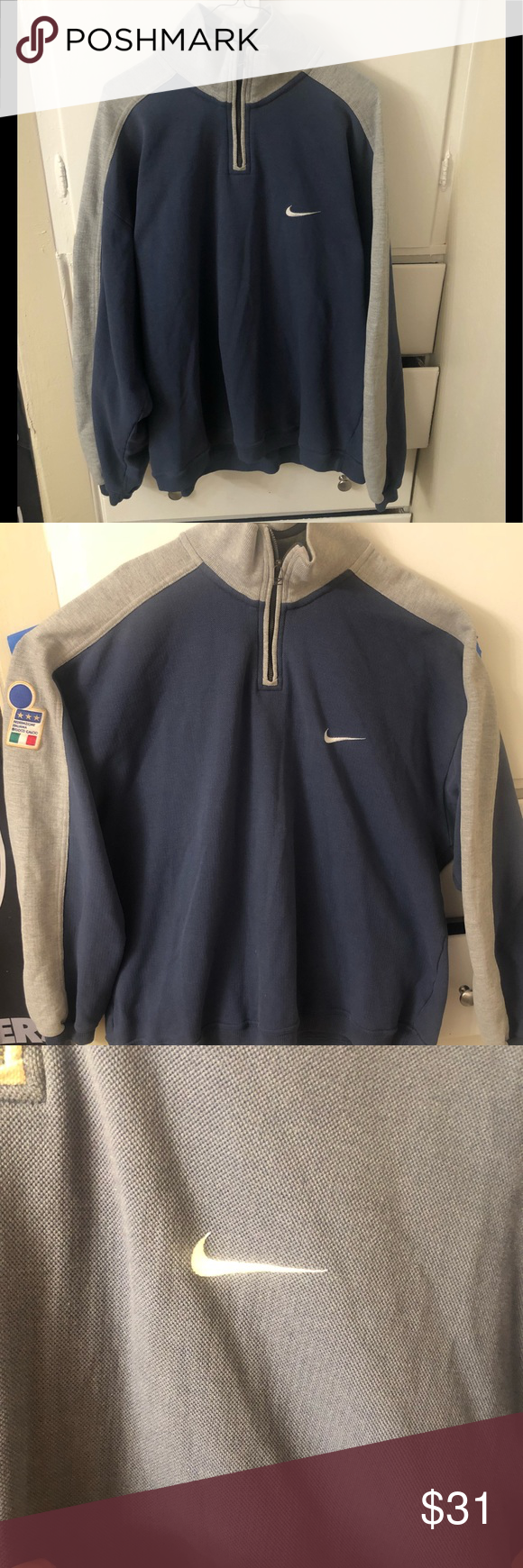 Vintage Nike Italia Xl Mens Soccer Cup Half Zip Vintage Nike Nike Italia Nike Half Zip