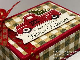 TRUCKING ALONG CHRISTMAS TREAT BOX with LET'S GO FISHING - Stampin' Up!
