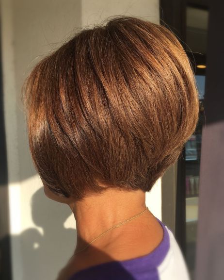 Nape-Length Cinnamon Brown Bob Inverted Bob Hairstyles, Short Hairstyles For Women, Womens Haircuts, Cool Hairstyles, Braided Hairstyles, Wedding Hairstyles, Hairstyle Men, Hairstyle Ideas, Modern Haircuts