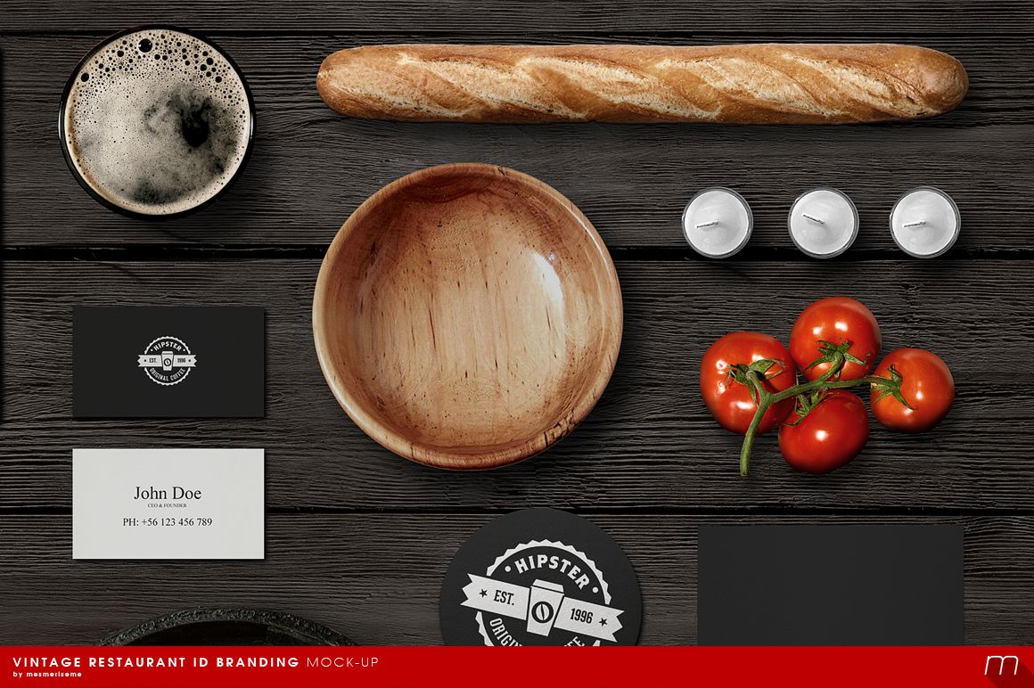 Download Restaurant Identity Branding Mock-up by Mesmeriseme on Creative Market | Restaurant identity ...