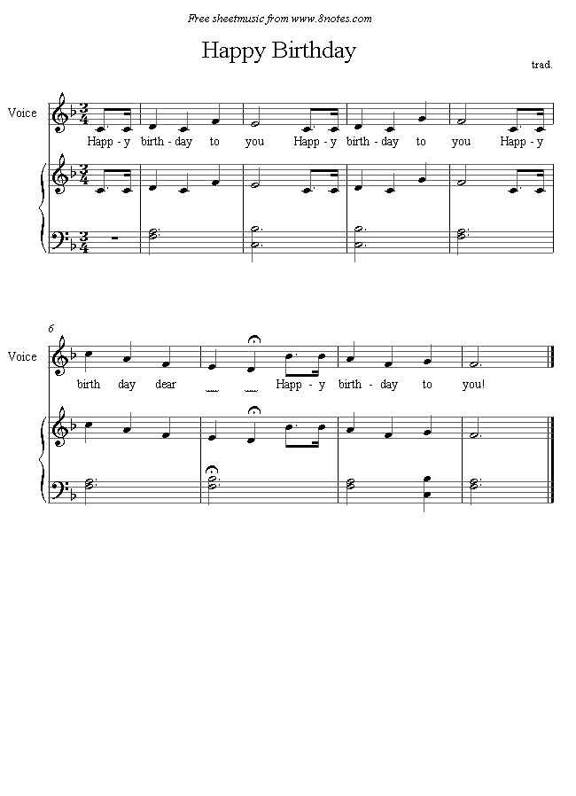 happy birthday sheet music for voice places to visit pinterest birthday sheet