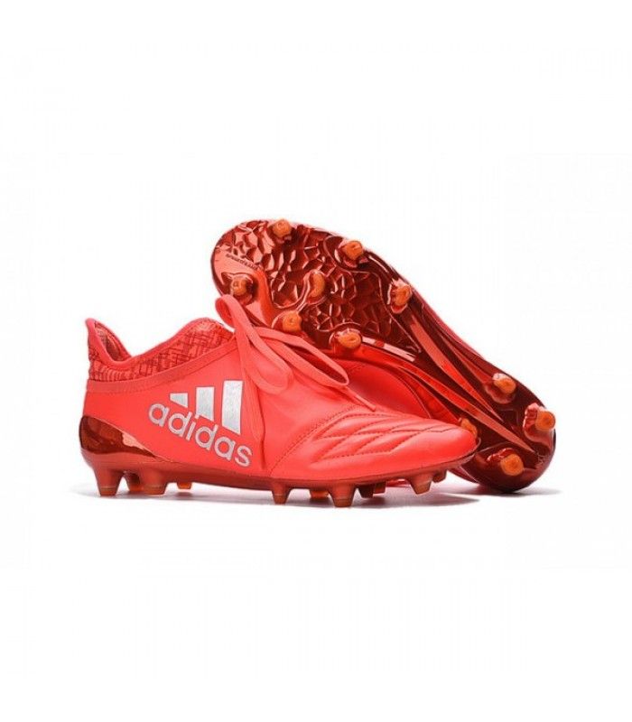 Acheter Homme Cuir - Adidas X 16+ Purechaos FG/AG Crampons Argent Rouge pas cher en ligne 100,00 € sur http://cramponsdefootd… | Chaussure de foot, Crampons, Adidas