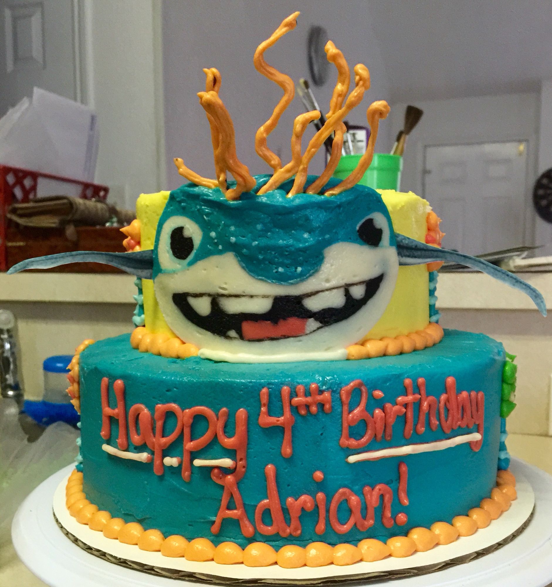 wallykazam birthday cake cake