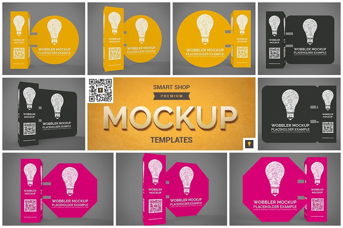Download 3D Wobbler Mockup | Mockup, Mockup design, Business card logo