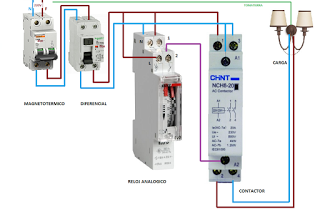 Maniobra Reloj Analogico Y Contactor Esquemas Electricos Proyectos Eléctricos Instalación Electrica