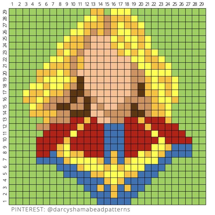 Captain Marvel Pattern 29x29 Pixel Art Grid Pixel Art Minecraft captain-marvel-pattern-29x29-pixel-art-grid-pixel-art-minecraft