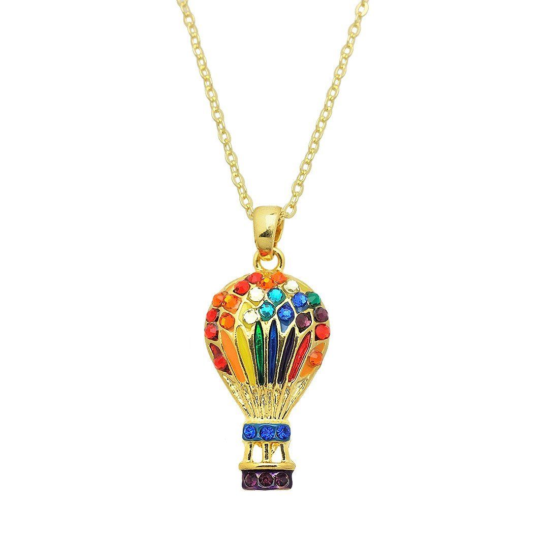 Buy Hot Air Balloon Pendant Necklace Adventure Travel Charm Online in India  - Etsy