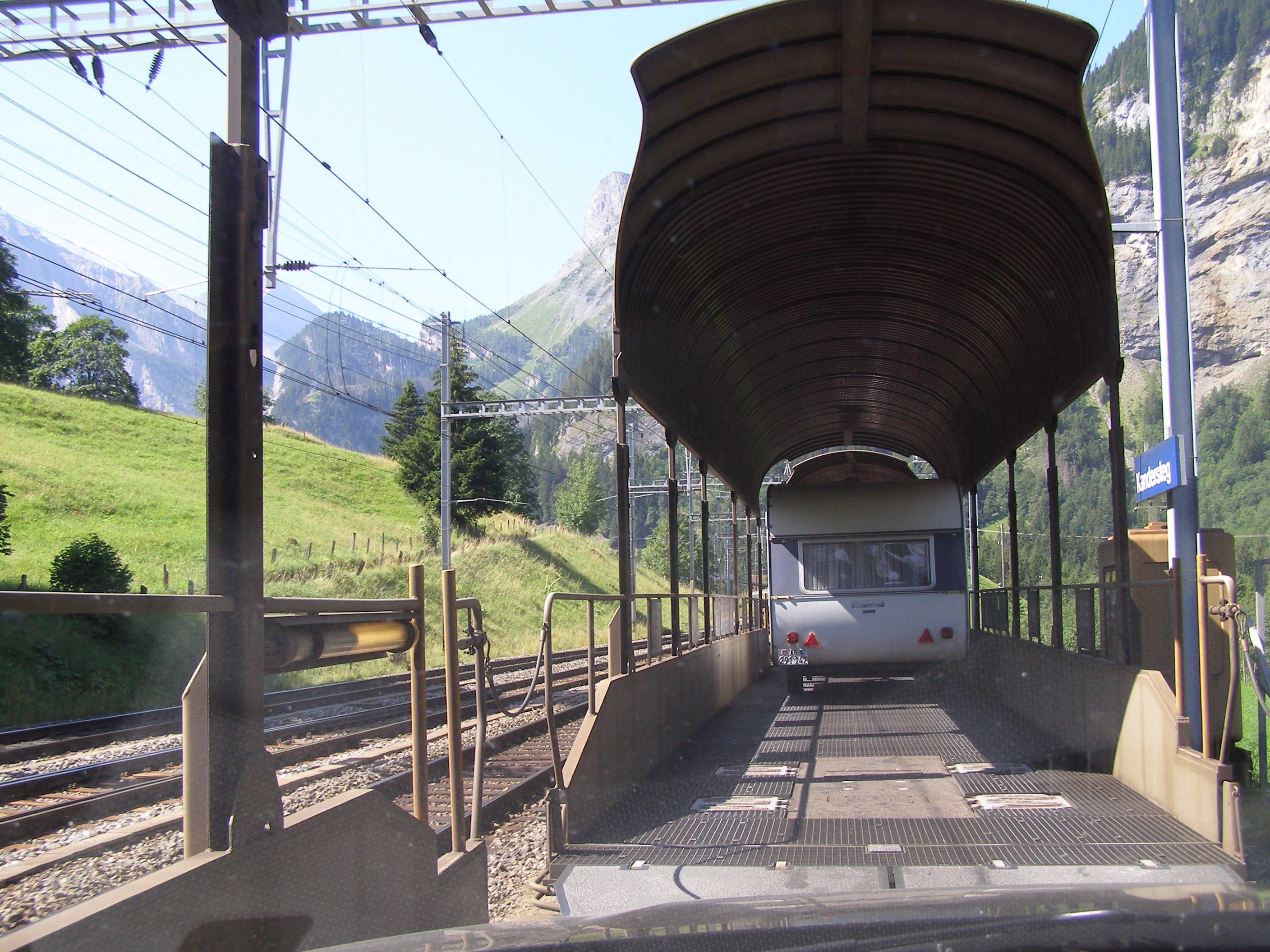 Trein van Kandersteg naar Goppenstein Zwitserland, Trein