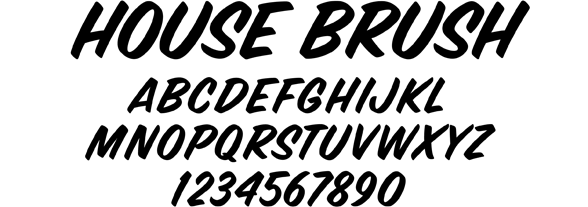 House Brush font