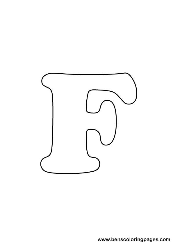 Free Letter F Coloring Page Free Lettering Letter Stencils Printables Free Printable Letter Stencils