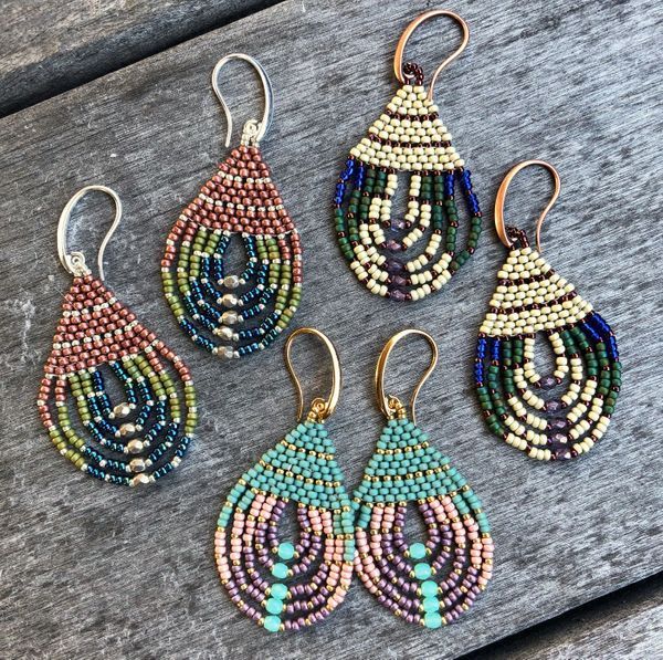 Brick Stitch Chandelier Earrings 1 24 Beaded Diy Earring Patterns Tutorials Brick Stitch Chandelier Earrings 1 24, Beaded Chandelier Earrings Instructions