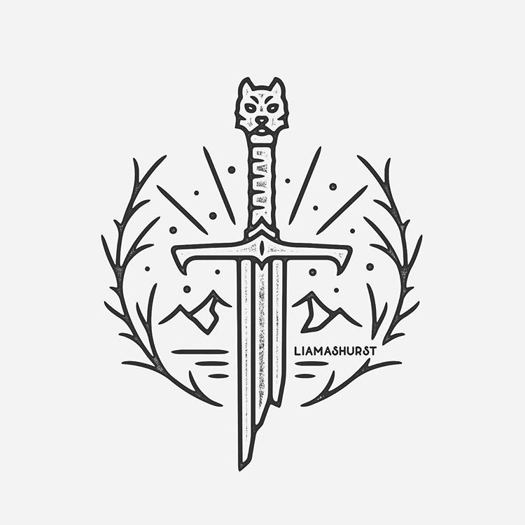 Клинок тату эскиз