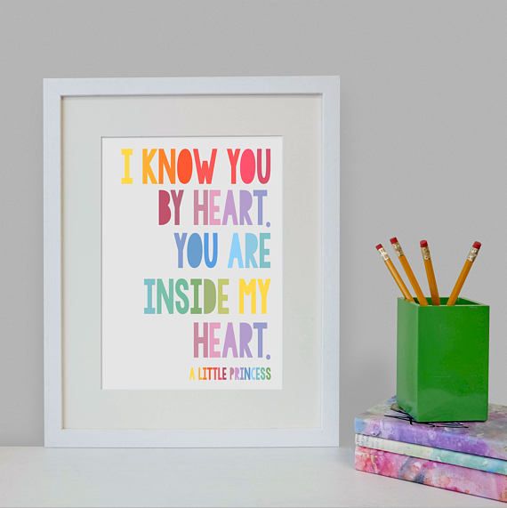 Little Princess Rainbow Quote Print