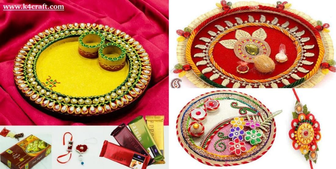 15 Best Ways To Decorate Thali For Rakhi Rakshabandhan K4 Craft