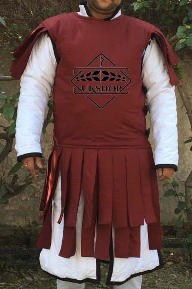 Black The Medieval Shop Medieval Thick Padded Sleeveless Cotton Roman Subarmalis Black The Medieval Shop Medieval Thick Padded Sleeveless Cotton Roman Subarmalis