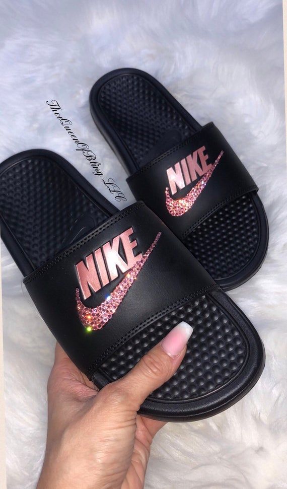 Nike Benassi Slides, crystalized nike slides, swarvoski nike ... Nike Benassi Slides, crystalized nike slides, swarvoski nike ...