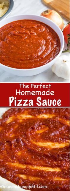 Pizza Sauce Easy, Pizza Sauce Homemade, Pizza Recipes Homemade, Pizza Recipes Dough, Pizza Sauce Recipes, Healthy Pizza Sauce, Basic Recipes, Perfect Homemade Pizza, Perfect Pizza