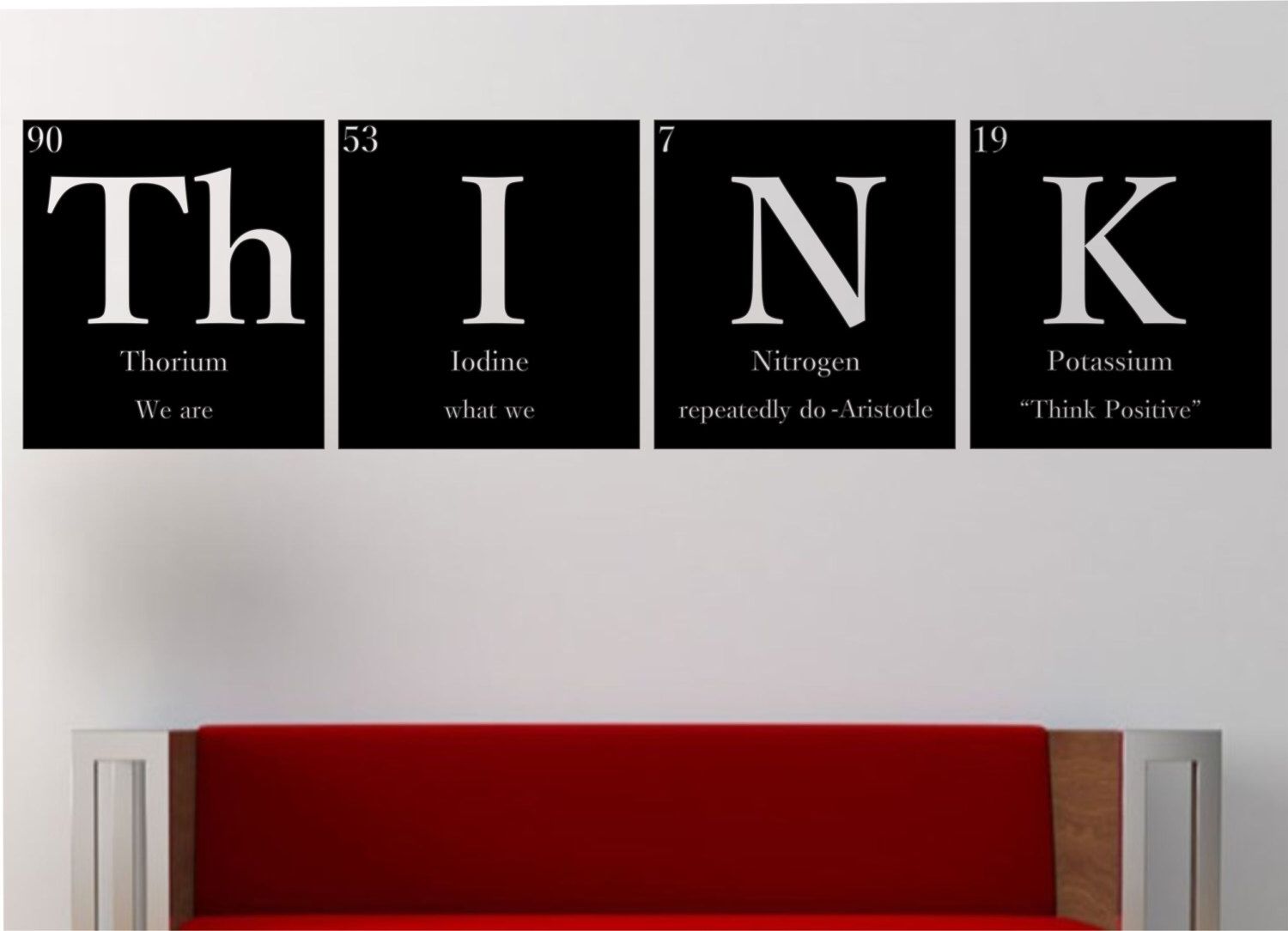 Think With Quote Periodic Table Elements Vinyl Wall Decal Sticker Think With Quote Periodic Table Elements Vinyl Wall Decal Sticker Art Decor