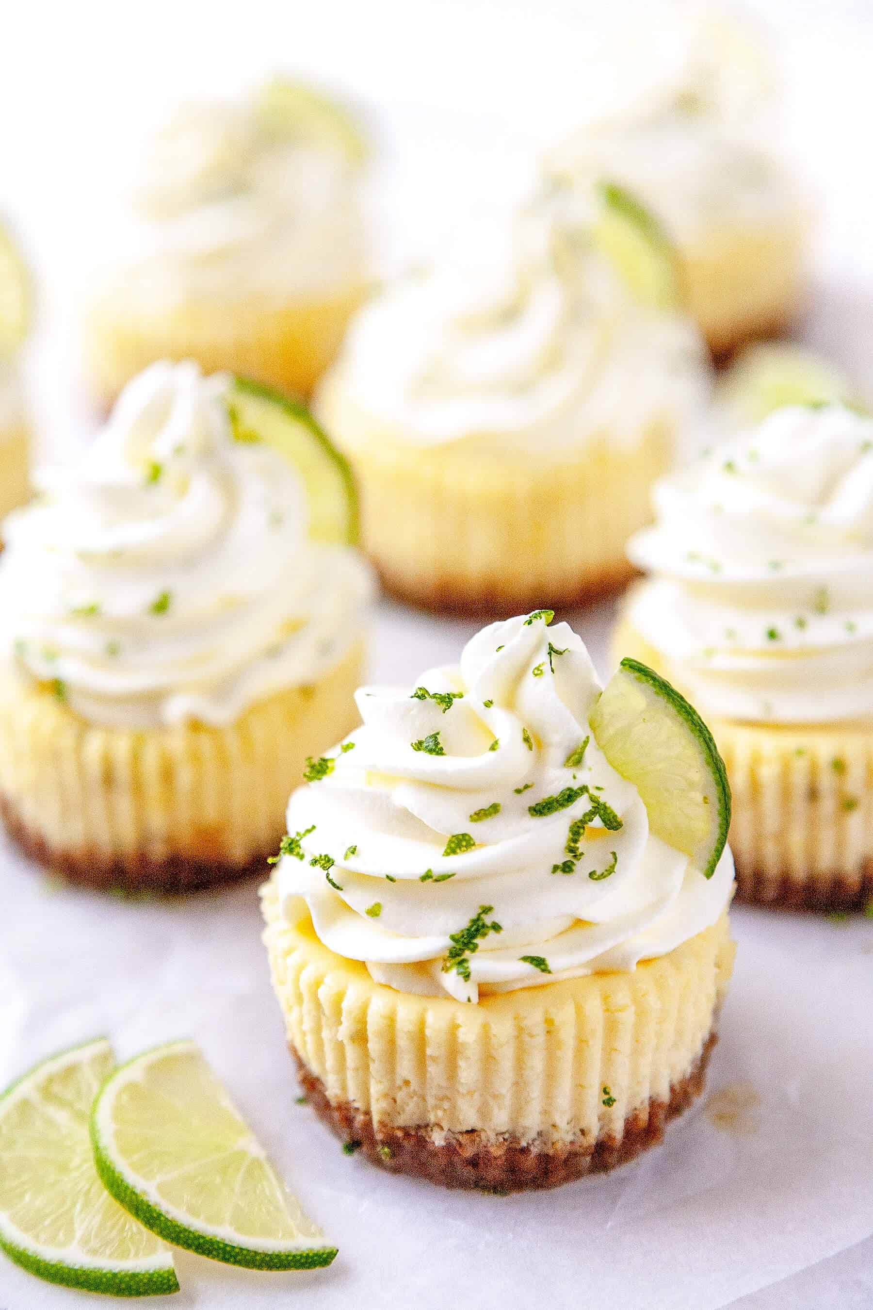 These Mini Key Lime Cheesecakes are the perfect These Mini Key Lime Cheesecakes are the perfect