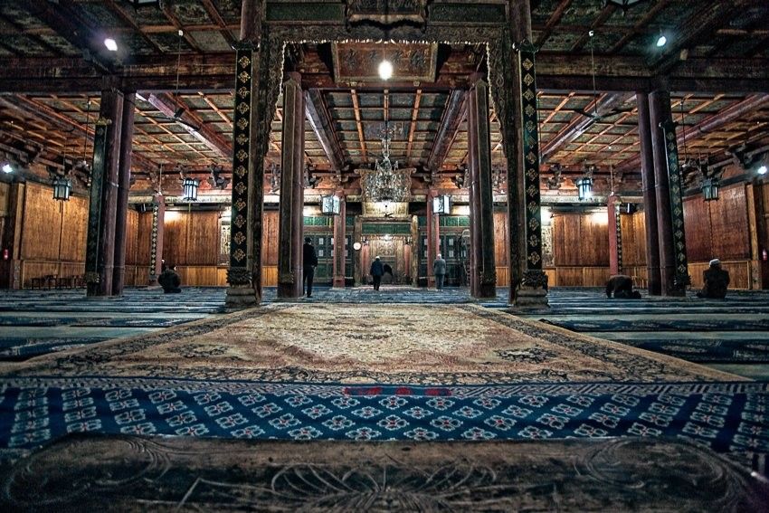 Картинки по запросу great mosque of xi an interior