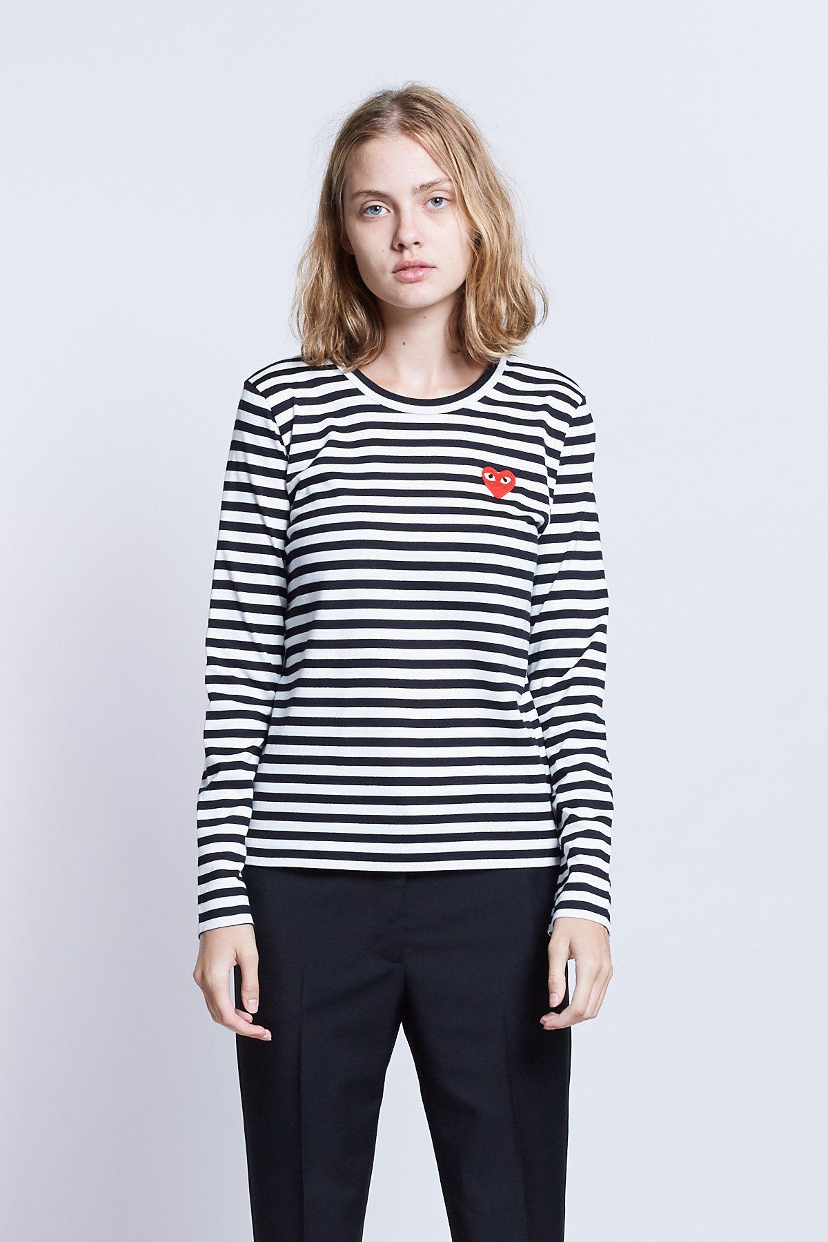 cdg striped ls