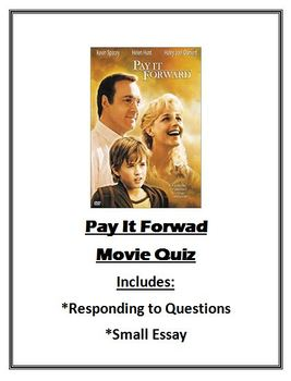 Thesis statement for pay it forward