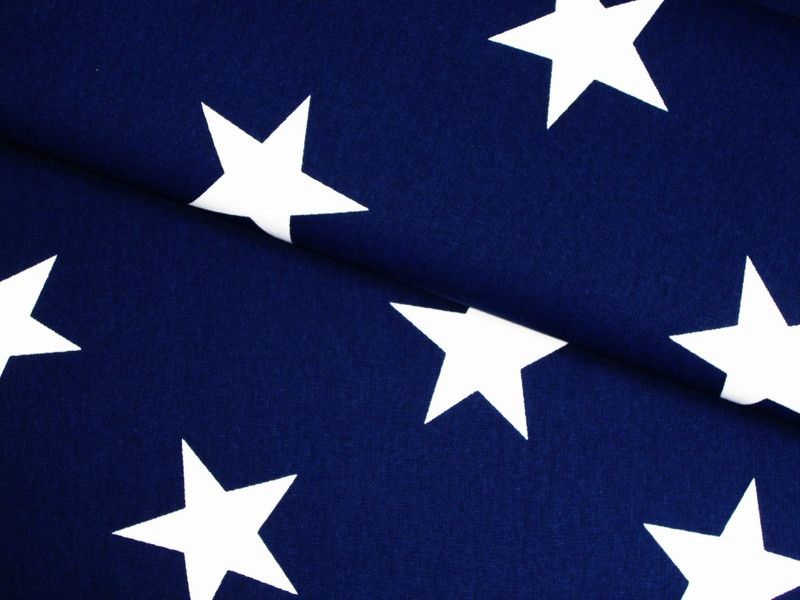 Stoff Grafische Muster Canvas Stoff Navy Stars Sterne Gross Dunkelblau Ein Stoffe Sterne Dunkelblau