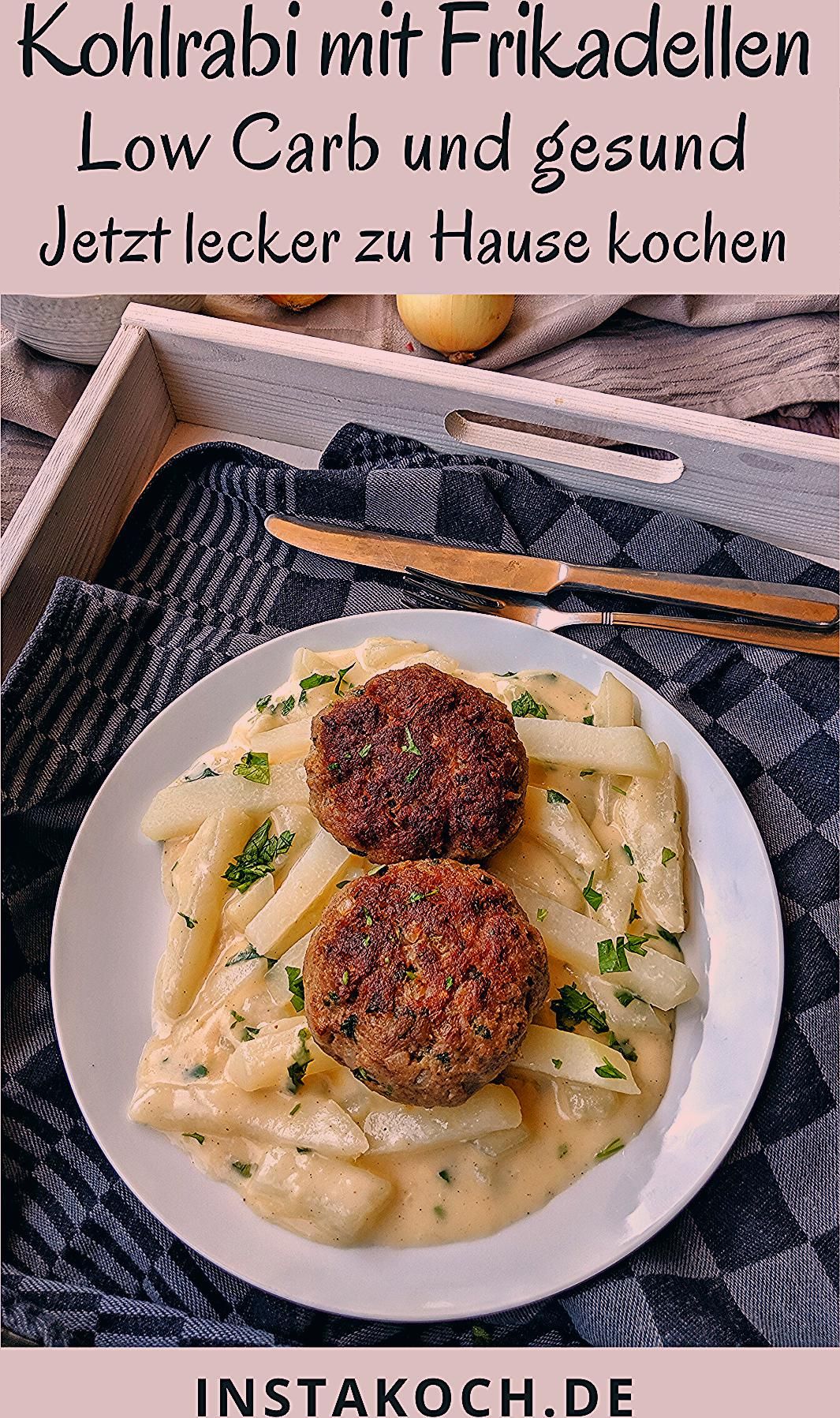 Kohlrabigemüse in heller Soße ist ein einfaches Low Carb Gericht, das ...