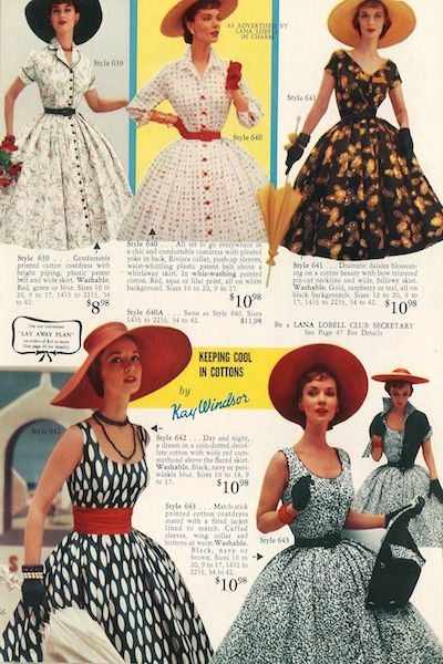 Lana Lobell Dress Catalog 1950s Dress Style 1950 年代ファッション レトロな服装 50 年代 のドレス Lana Lobell Dress Catalog 1950s Dress Style 1950 年代ファッション レトロな服装 50 年代 のドレス