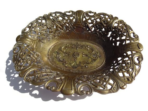 Vintage Brass Oval Bowl Made In Italy | Etsy | Vintage brass ...