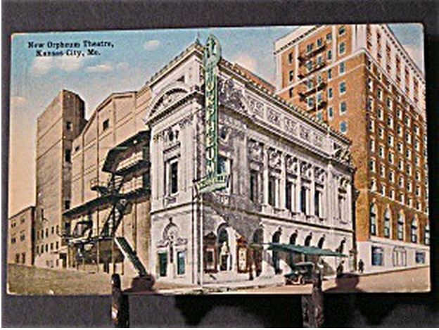 Vintage Postcard Of The New Orpheum Theatre Kansas City Mo Now Demolished Showing A Large Sign Outside The Building With Vaudeville Below The Orpheum Vintage Postcard Of The New Orpheum Theatre Kansas City Mo Now Demolished Showing A Large Sign Outside The Building With Vaudeville Below The Orpheum