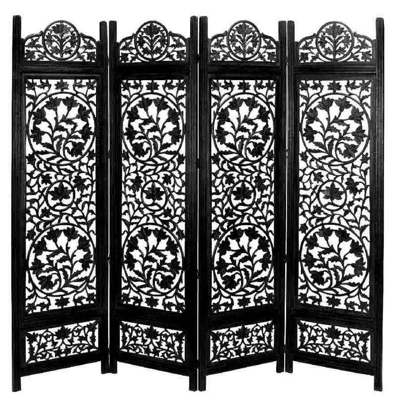 Bergmann Wood Screen 4 Panel Room Divider | Panel room