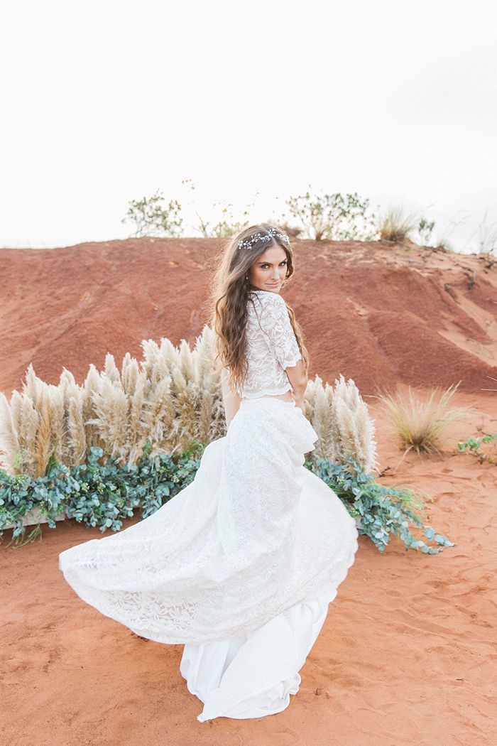 Natural Bohemian Wedding in the Red Desert Wedding