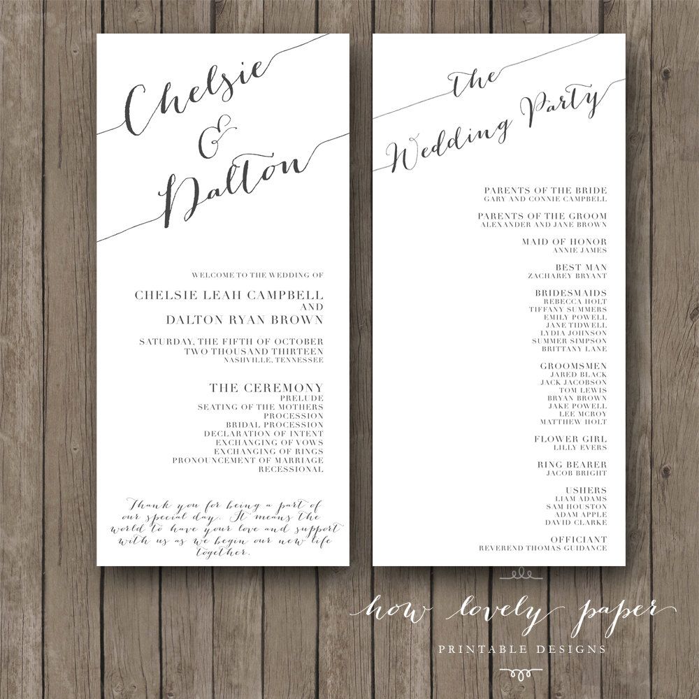 Creative Wedding Programs Creative Wedding Programs