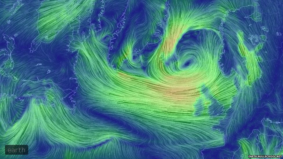 the uk s winter weather bomb in maps wind current map west coast scotland weather