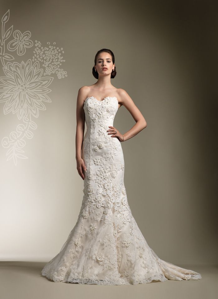 Justin Alexander Wedding Dresses Style 8605 Strapless All Over Wedding Dress