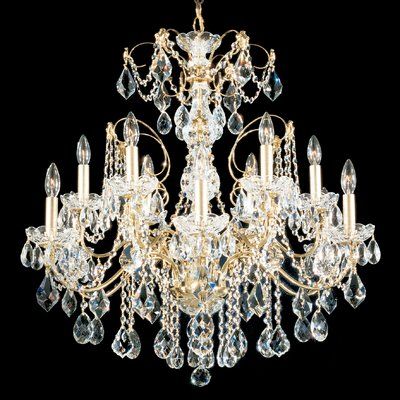 Schonbek Century 12 Light Candle Style Classic Traditional Chandelier Color Etruscan Gold In 2020 Chandelier Lighting Schonbek Chandelier Chandelier