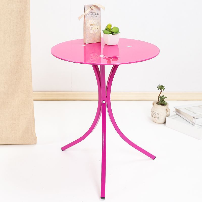 Fashion Simple Tempered Glass Small Coffee Table Phone Rack Sofa Corner Furniture Round Fashion Simple Tempered Glass Small, Round Tables Phone Number