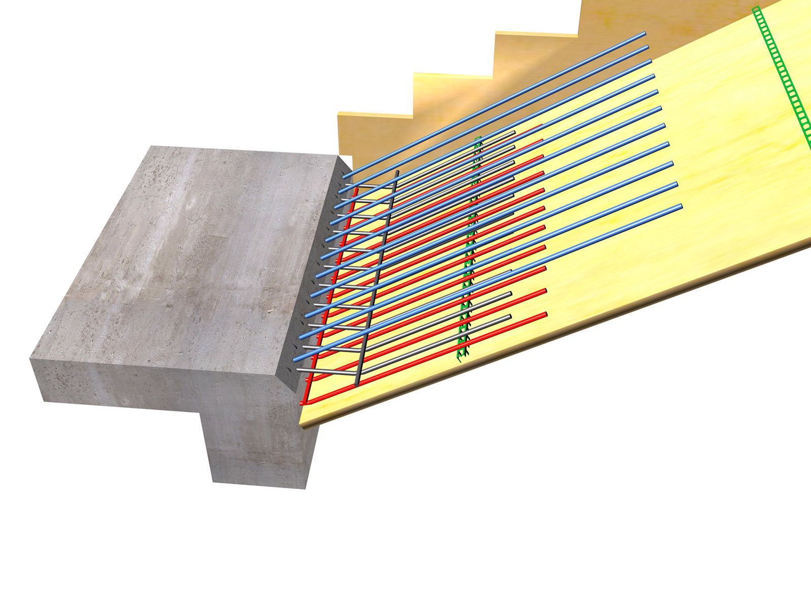 The Starter Bars Are Bent At The Proper Angle Prior The Staircase s the-starter-bars-are-bent-at-the-proper-angle-prior-the-staircase-s