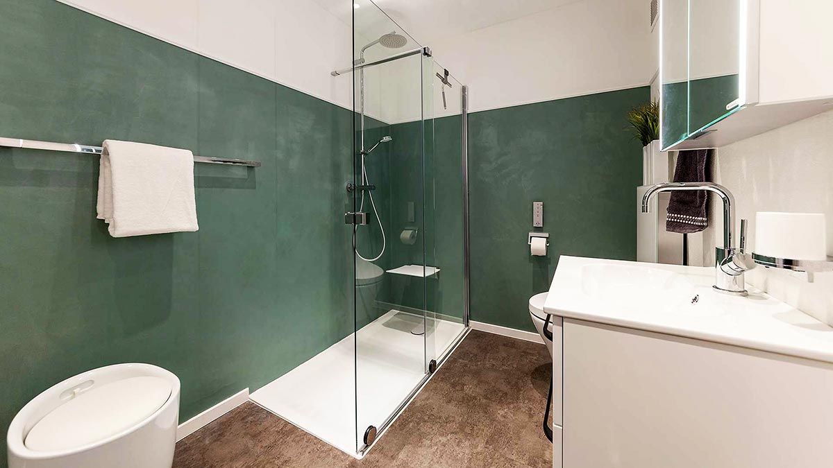 Badezimmer Duschsitz Walk In Dusche Und Duschtrennwand