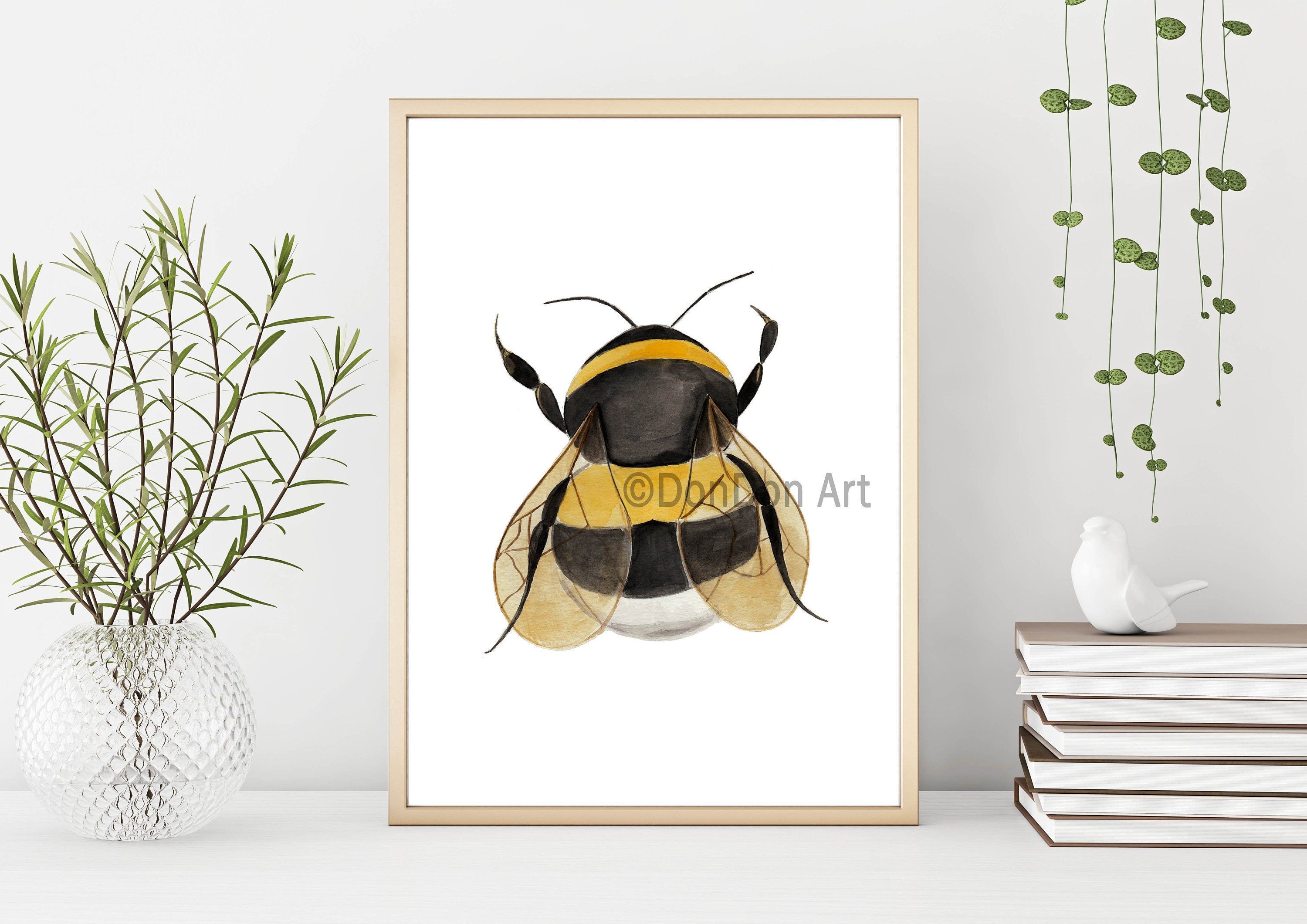 Bee Art Print Bumble Bee Honey Bee Bee Decor Bee Art Etsy Bee Nursery Decor Bumble Bee Nursery Decor Honey Bee Nursery