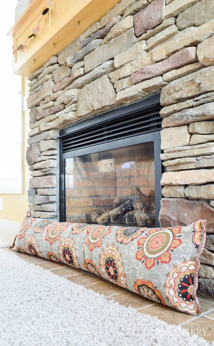Fireplace Draft Stopper: An Easy DIY Sewing Tutorial | Door draft excluder Draft stopper and Door draft