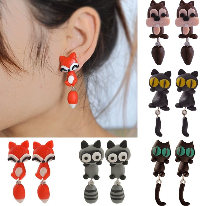 Jewelry Panda Stud Earrings Red Panda Stud Earrings Red Panda Earrings Animal