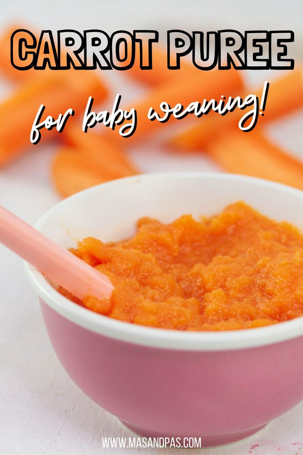 Carrots are a great first food for baby. Packed with nutrients that help with baby’s growth and development. Whip up this simple fresh carrot puree for baby in just a few minutes as one of their first meals. #firstfoods #carrot #puree #babyfood #carrotpuree #recipe Healthy Baby Snacks, Homemade Baby Snacks, Easy Baby Food Recipes, Baby Puree Recipes, Toddler Snacks, Pureed Food Recipes, Easy Snacks, Baby Led Weaning Breakfast, Baby Led Weaning First Foods