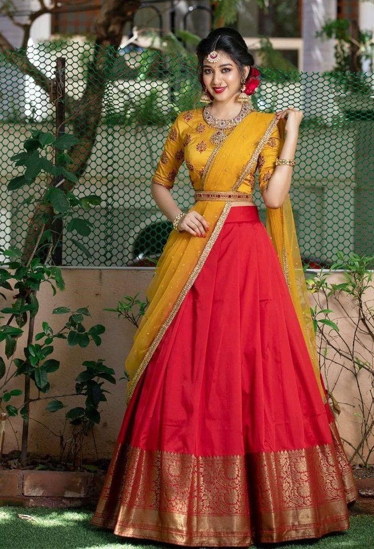 "We crafts Wedding Lehengas, Indian Lehenga, Bridal Lehenga, Designer Lehenga, South Indian Dresses, Lengha Choli, Chaniya Choli, Lancha, Semi-stitched Lehenga, Bridesmaid Lehengas, Sabyasachi Lehengas, Floral Skirts, Punjabi Lehengas, Ethnic Lehengas, Indo-western Outfits, Indian Outfits, Bollywood Lehengas. For More Latest Trending Women's outfits Just Click on the below link, https://www.etsy.com/in-en/shop/NovaStudioIN 👉Lehenga - (Semi-stitched) Fabric :- Kanjivaram Silk. Embellishment :- Z Party Wear Lehenga, Party Wear Indian Dresses, Indian Gowns Dresses, Designer Party Wear Dresses, Dress Indian Style, Indian Wedding Outfits, Indian Fashion Dresses, Girls Dresses, Silk Half Saree