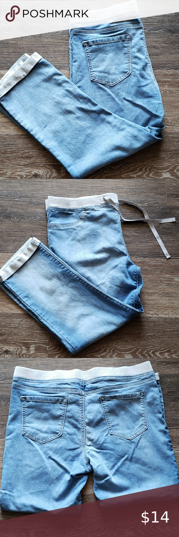 Jean Capris w/Drawstring Non-smoking home No Boundaries Jeans