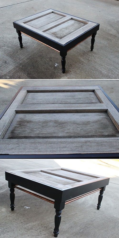DIY Coffee Table Of Old Exterior Door | Diy coffee table NEW COFFEE TABLE | Seventeen doors